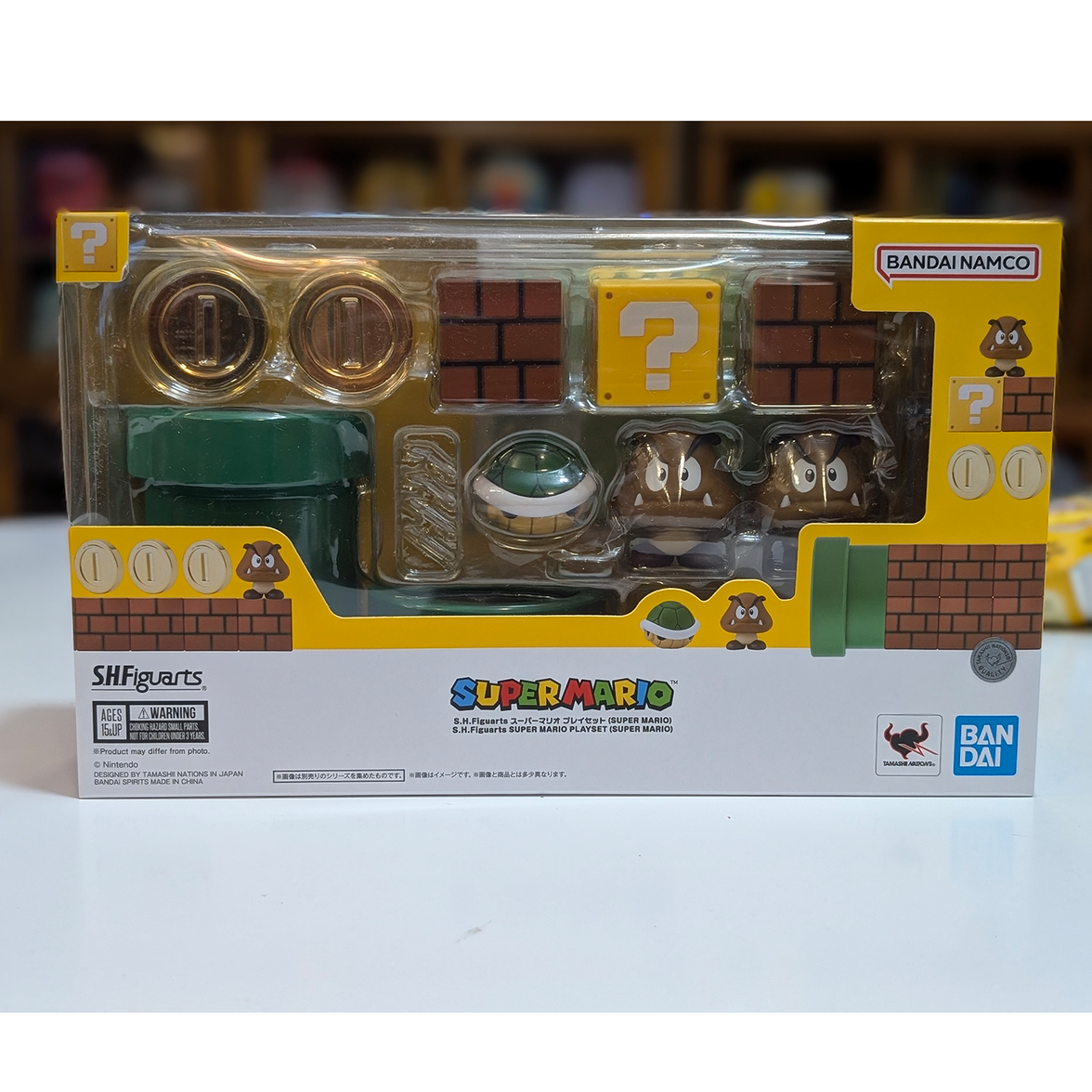 Super Mario Bros S.H.Figuarts Action Figure Playset by Bandai Tamashii Nations new in box 3.75 inch scale by SH Figuarts
