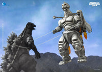 Super Mechagodzilla 8.3" Hiya Toys Action Figure Exquisite Basic facing Godzilla in a battle scene