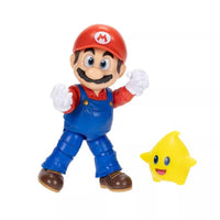 The Super Mario Galaxy Movie Mario 5-Inch Scale Action Figure by JAKKS PACIFIC with yellow star collectible accessory