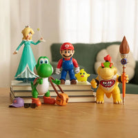 The Super Mario Galaxy Movie 5-Inch Scale Set of 4 Action Figures by JAKKS PACIFIC with Mario, Yoshi, Bowser Jr., and Rosalina.