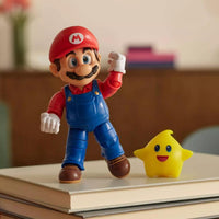 The Super Mario Galaxy Movie Mario 5-Inch Scale Action Figure by JAKKS PACIFIC with yellow star collectible detail