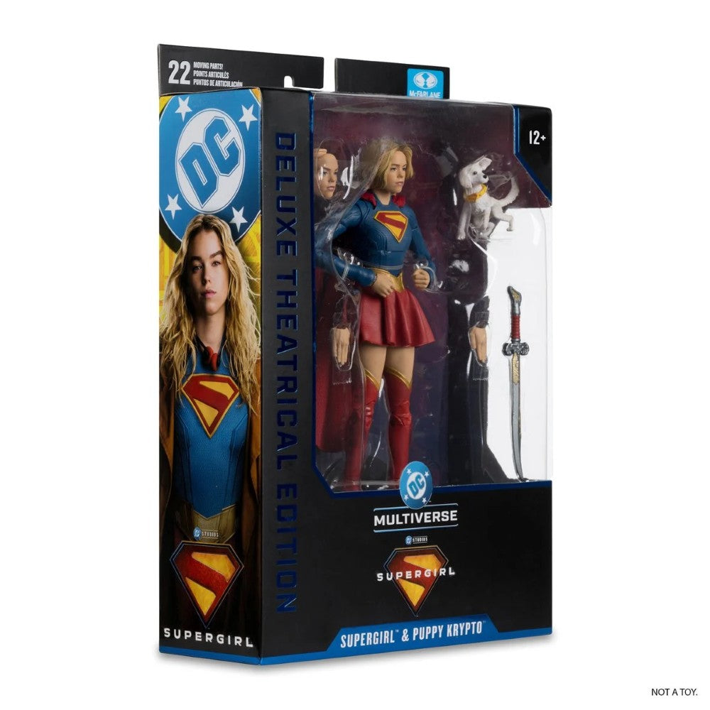 Supergirl and Baby Krypto DC Multiverse Deluxe Theatrical Edition Figure McFarlane Toys new in box collectible set