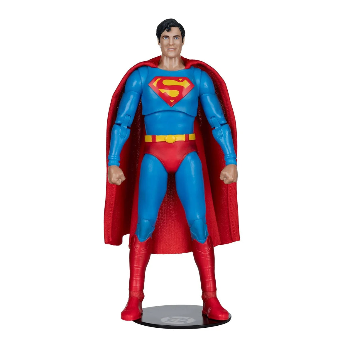 McFarlane Toys DC Multiverse Superman: The Movie 1978 Superman 7" Action Figure standing with red cape and classic suit