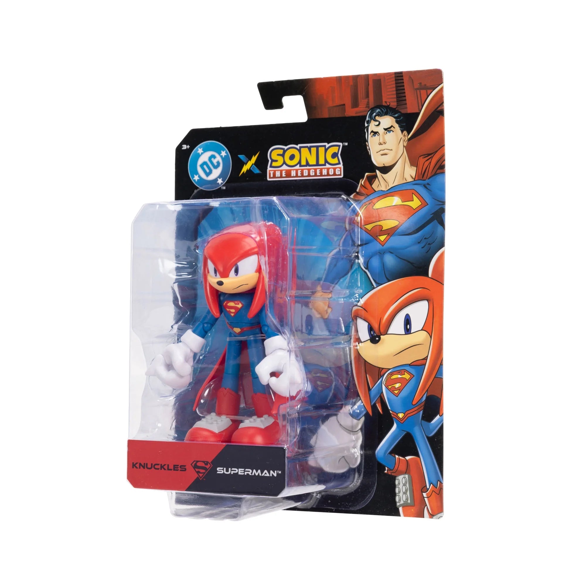 DC x Sonic the Hedgehog 5" Knuckles as Superman Action Figure new in box by Go Figment collectible toy