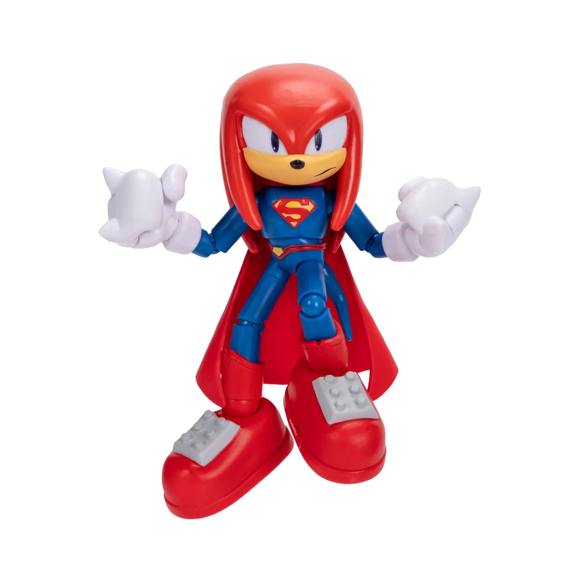 DC x Sonic the Hedgehog 5" Knuckles as Superman Action Figure by Go Figment new in box collectible toy 5-inch scale