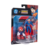 DC x Sonic the Hedgehog Multipack - Superman & Knuckles as Superman Action Figures by Go Figment, new in box 5-inch scale