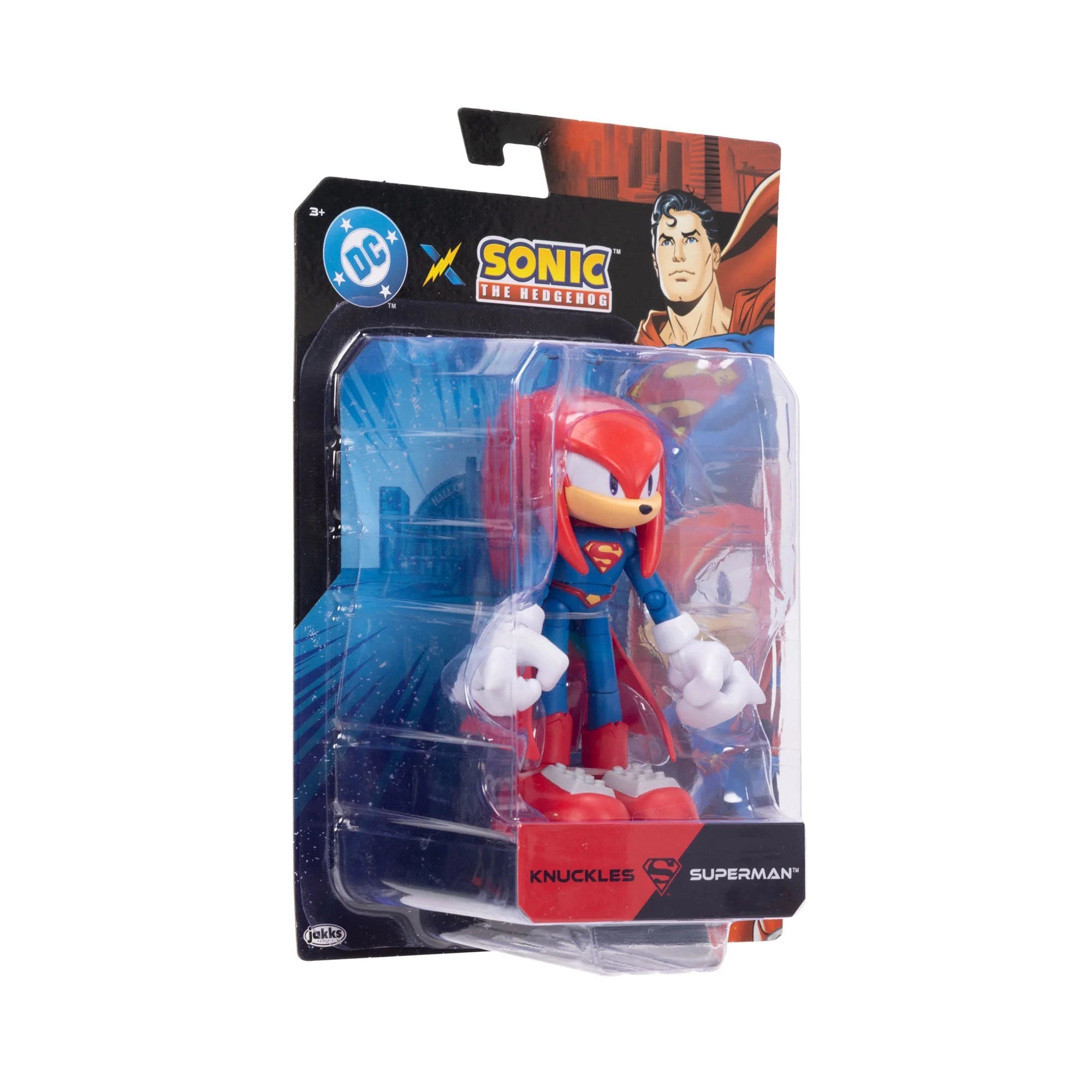 DC x Sonic the Hedgehog 5" Knuckles as Superman Action Figure new in box by Go Figment 5-inch collectible toy