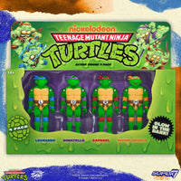Teenage Mutant Ninja Turtles Mutagen Ooze Glow-in-the-Dark ReAction+ Action Figure 4-Pack by Super7 3.75-Inch