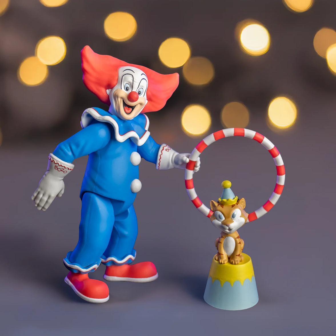 Bozo the Clown 5-Inch Action Figure - Classic TV Icon with Circus Accessories by Trick or Treat Studios new in box collectible