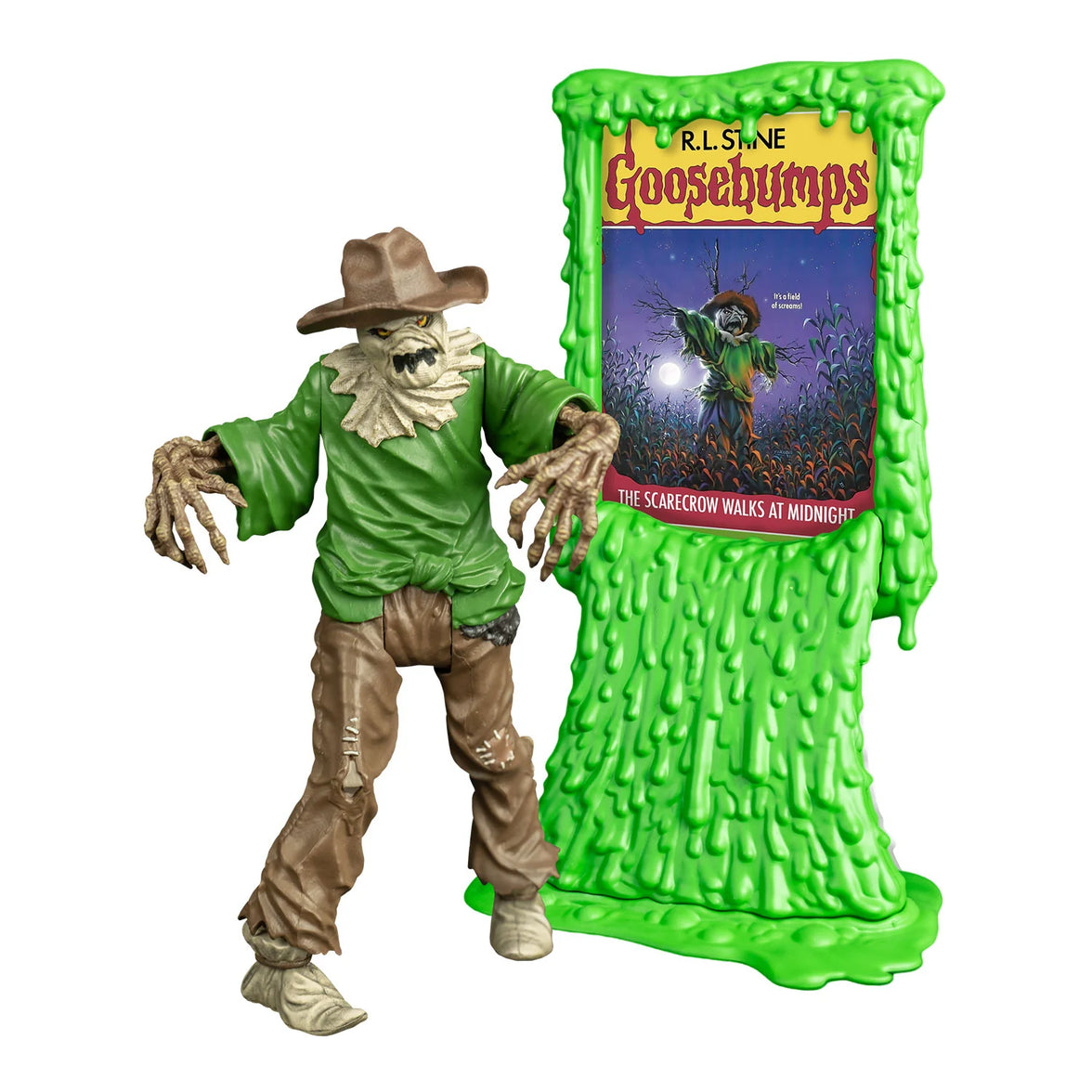 Scarecrow - Goosebumps 5-Inch Action Figure Scarecrow Walks At Midnight by Trick or Treat Studios new in box collectible with display stand