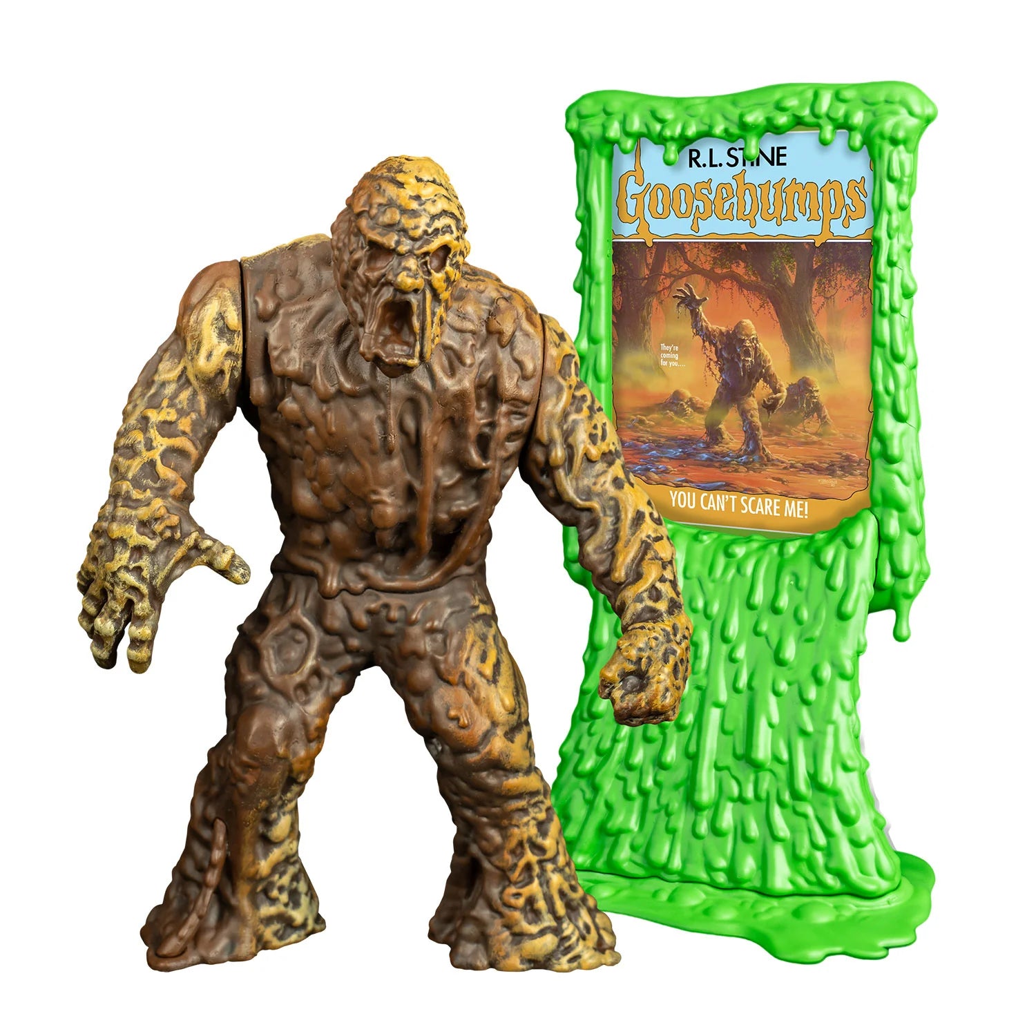 Mud Monster - Goosebumps 5-Inch Action Figure From You Can't Scare Me by Trick or Treat Studios new in box collectible with green slime stand