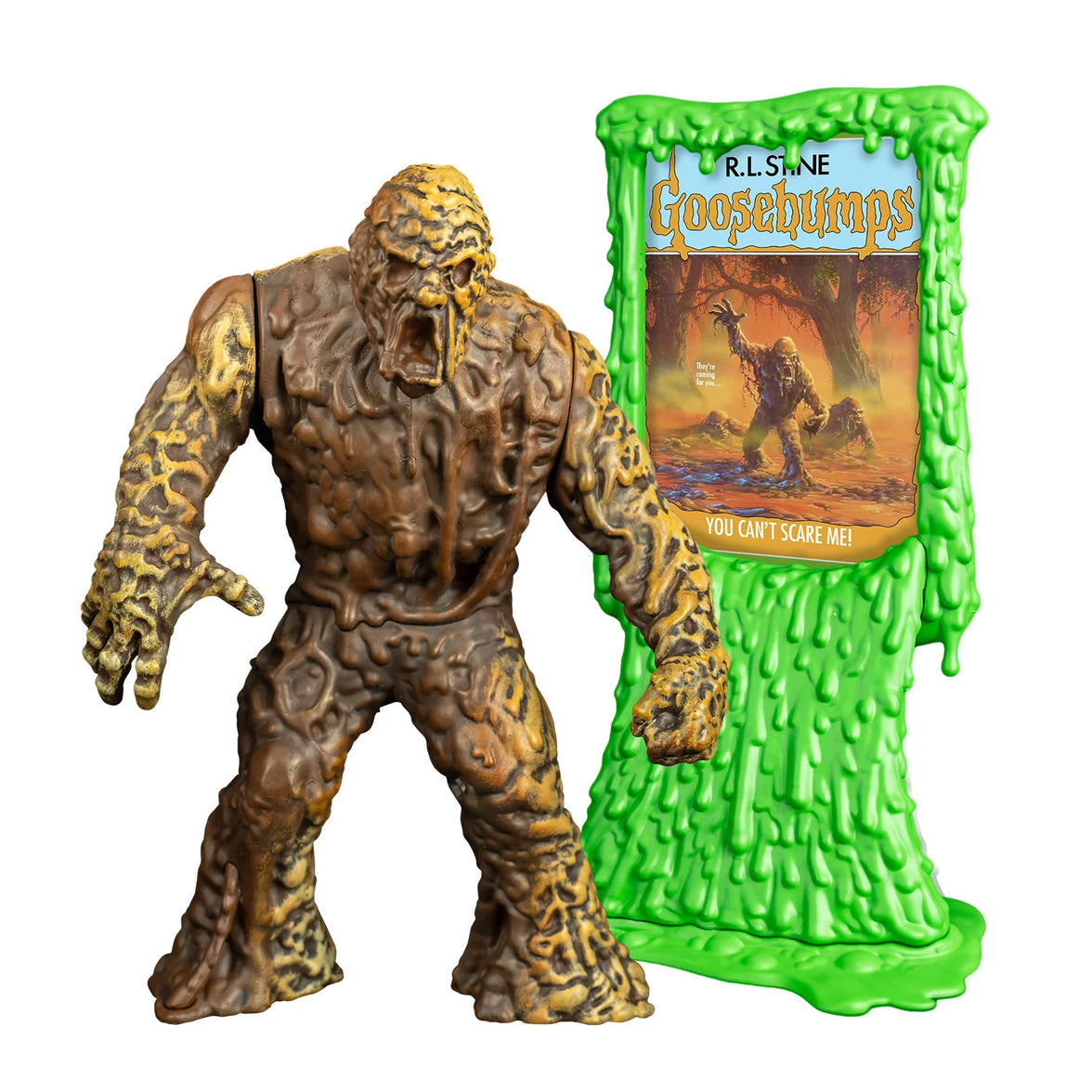Mud Monster - Goosebumps 5-Inch Action Figure From You Can't Scare Me by Trick or Treat Studios new in box collectible with green slime stand