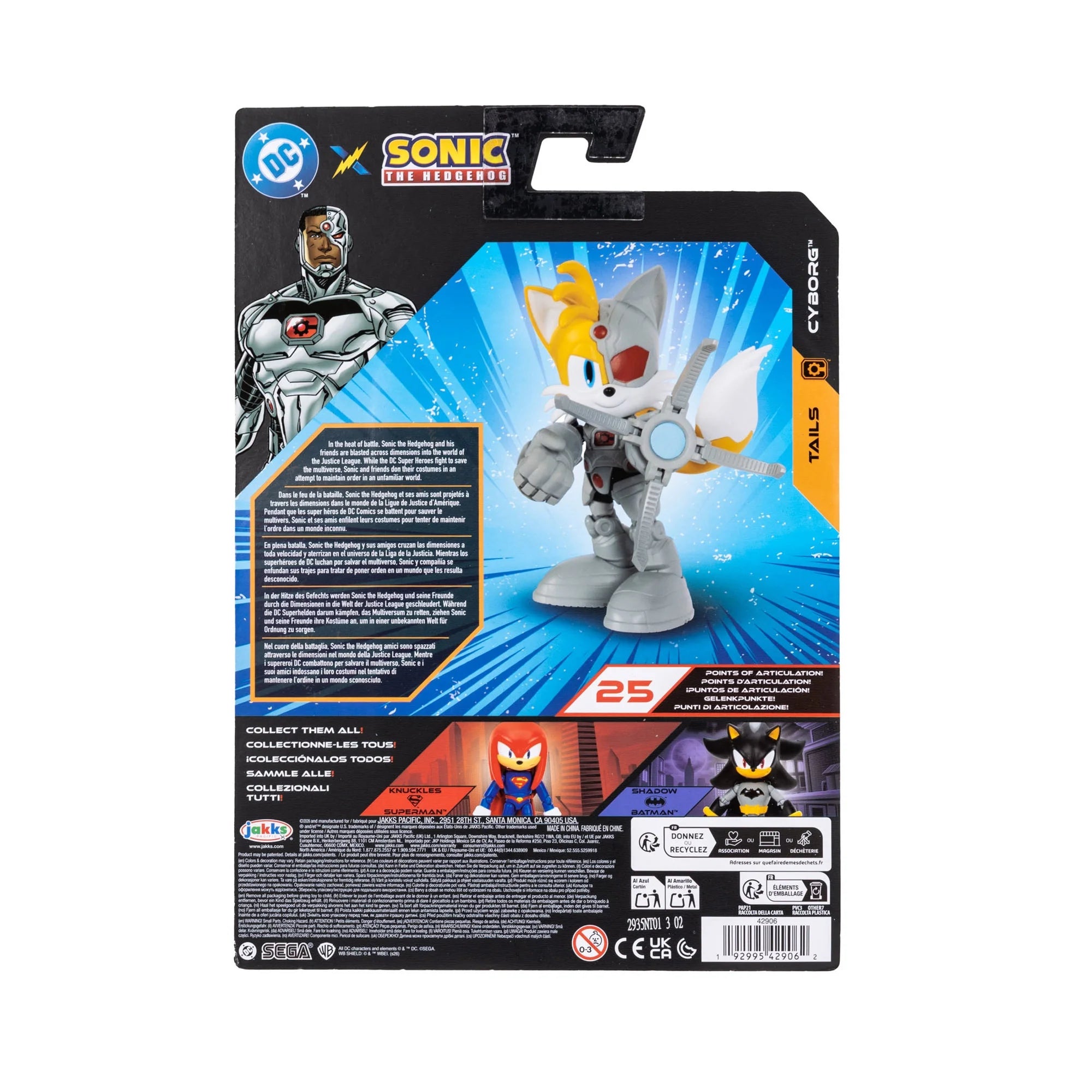 DC x Sonic the Hedgehog 5" Tails as Cyborg Action Figure by Go Figment new in box 5-inch collectible toy