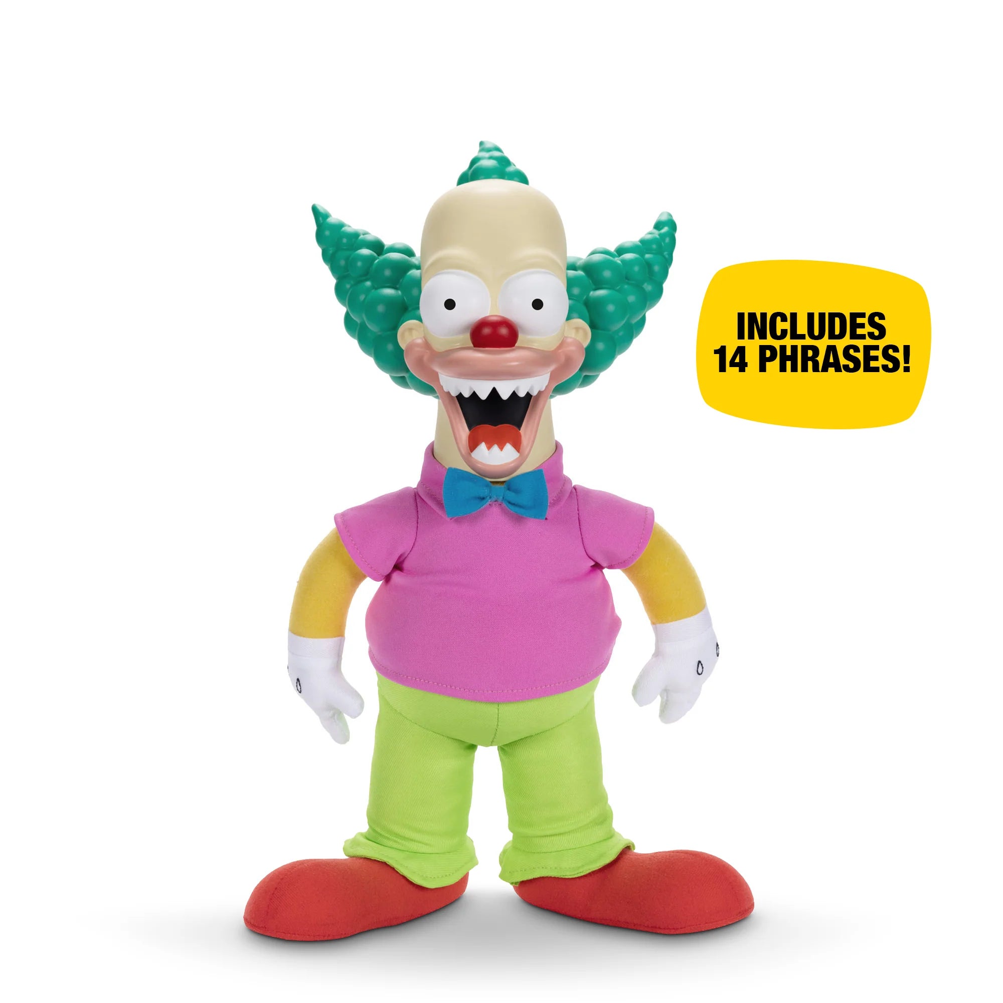 Talking Krusty Doll 15" Action Figure The Simpsons Pull String 10+ Phrases