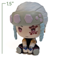 Demon Slayer Petatto Clockwork Mini Figures U-Pick Bushiroad Character Choice collectible by Go Figment showing seated figure with decorated headband