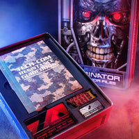 Terminator Collector Box featuring Tech-Com Resistance Guidebook and Neural Processor replica by Doctor Collector