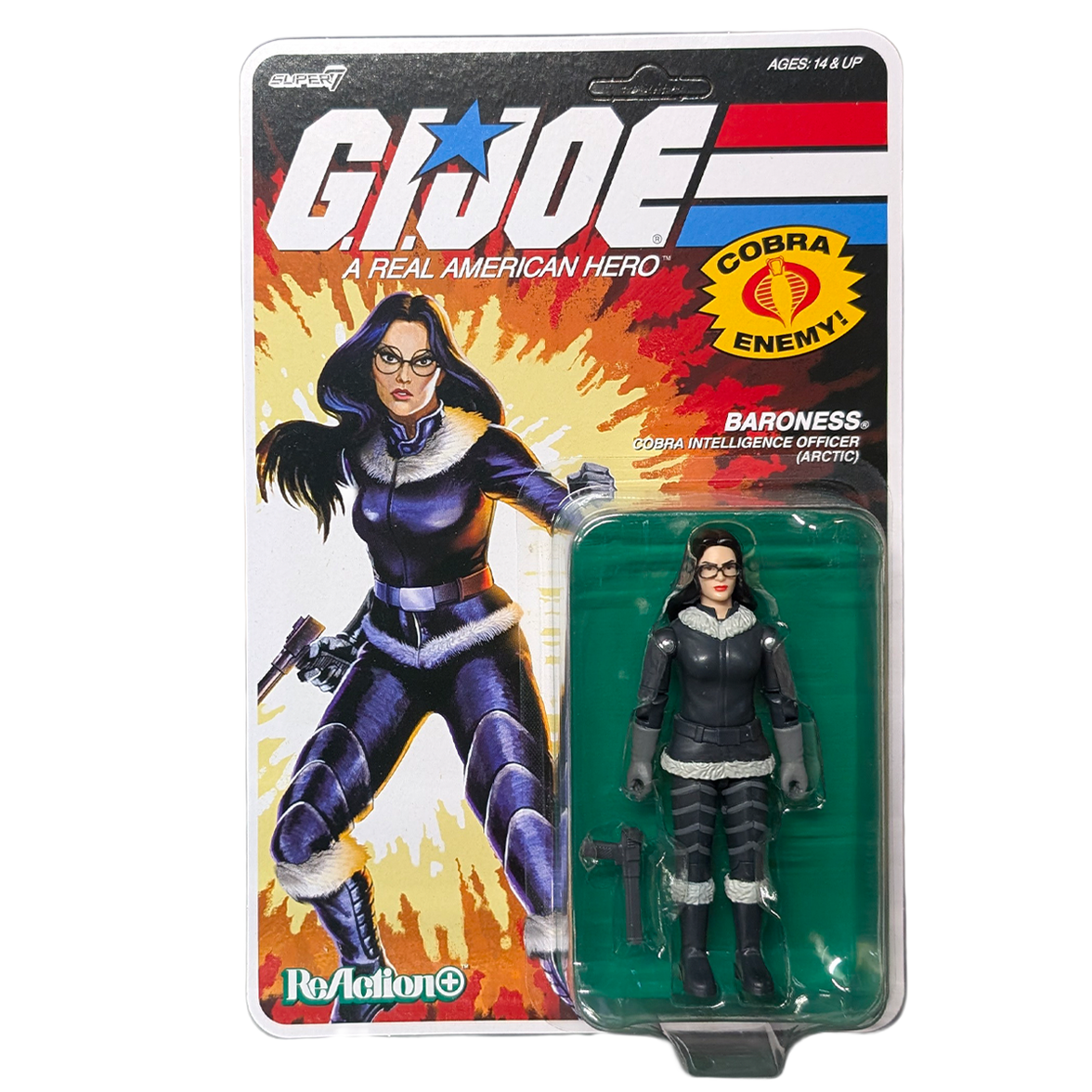 The Baroness (Arctic) G.I. Joe 3 3/4-Inch ReAction+ Figure by Super7 3.75-inch packaged figure