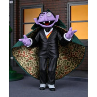 The Count - Sesame Street Ultimate NECA 7-Inch Scale Action Figure in black suit with patterned cape lining new in box collectible
