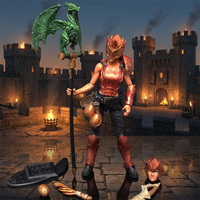 Ghariala (Dragon Harvester) -Vitruvian H.A.C.K.S. 1:18 Scale Action Figure by Boss Fight Studio Llc with dragon staff and armor accessories.