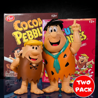 Fred Flintstone & Barney Rubble BUNDLE 1:12 Scale Action Figure - Premium Articulated Fruity Pebbles by Jada Toys