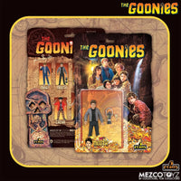 Mikey from The Goonies 1:18 Scale 3.75" 5 Points Retro Action Figure by Mezco in vintage packaging with collectible characters.