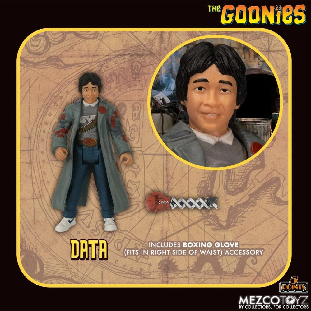DATA (Richard "Data" Wang) from The Goonies 1:18 Scale 3.75" 5 Points Retro Action Figure by Mezco with boxing glove accessory
