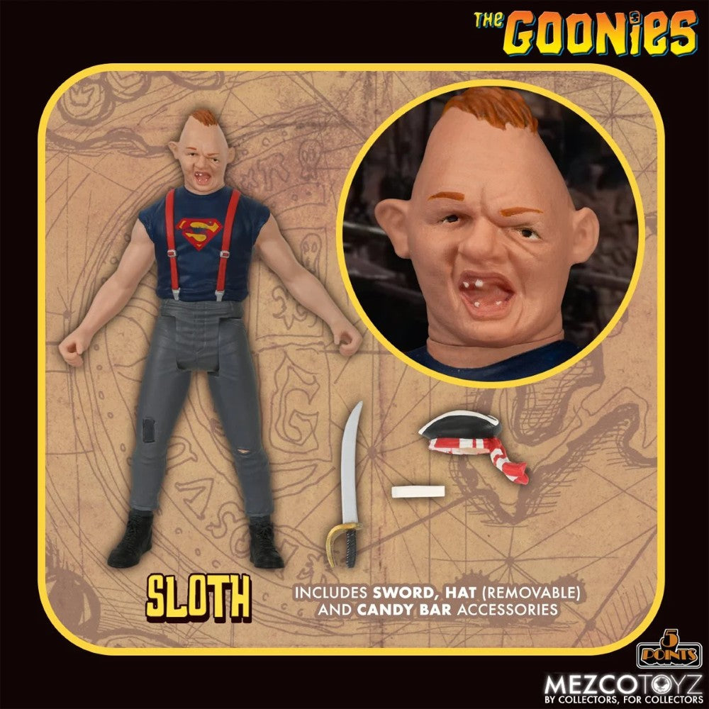 SLOTH (Lotney "Sloth" Fratelli) from The Goonies 1:18 Scale 3.75" 5 Points Retro Action Figure by Mezco