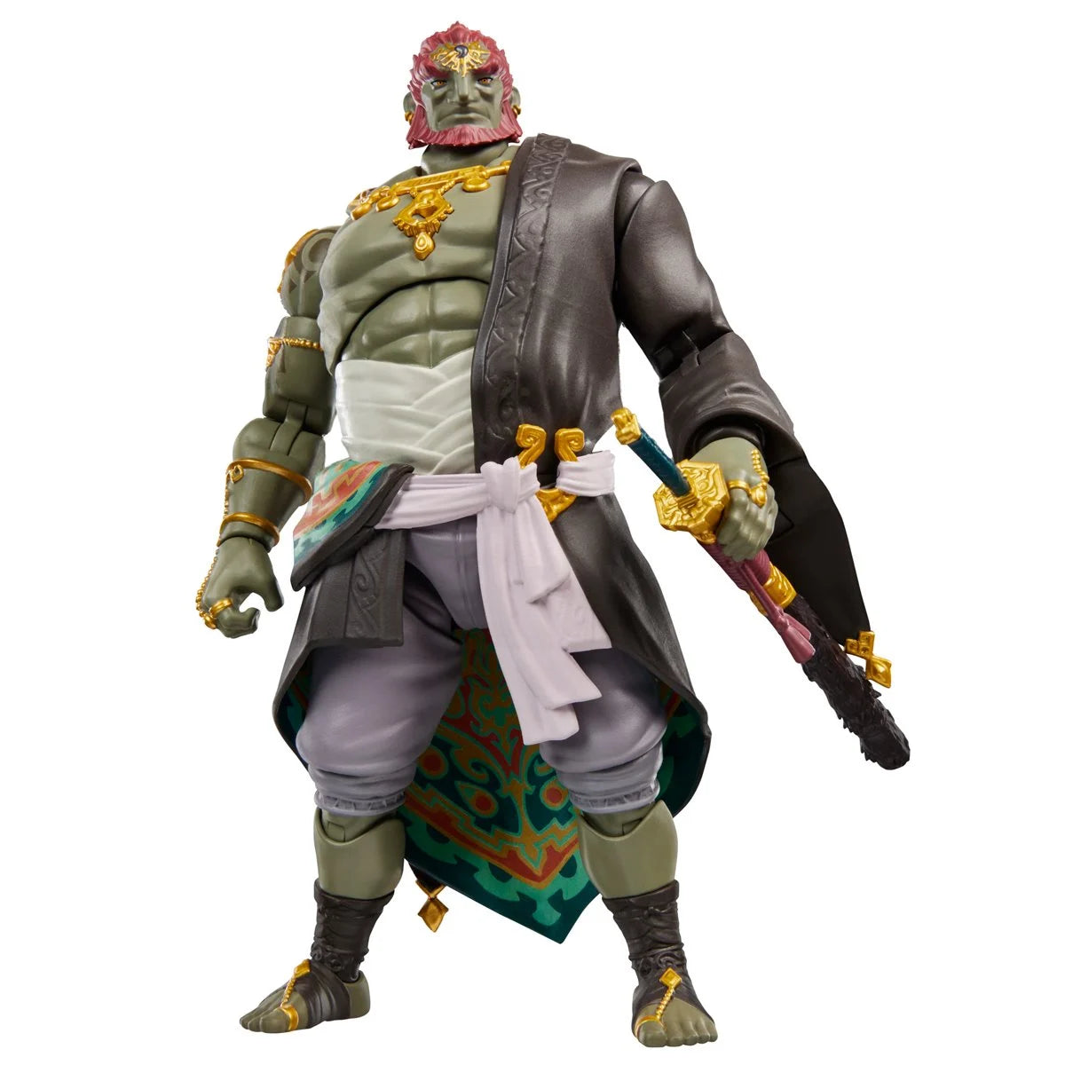 Ganondorf - The Legend of Zelda Heroes of Hyrule Tears of the Kingdom Deluxe Action Figure by Go Figment standing with sword and detailed costume.