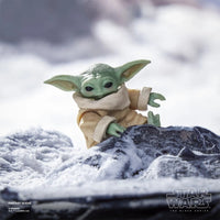 The Mandalorian & Grogu Deluxe Star Wars The Black Series 6-Inch Action Figure in snowy fantasy scene new in box collectible