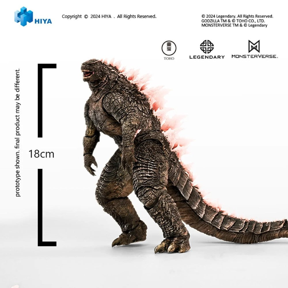 Pink-Finned Godzilla The New Empire Godzilla Evolved Exquisite Basic Action Figure 7" by Hiya Toys standing pose