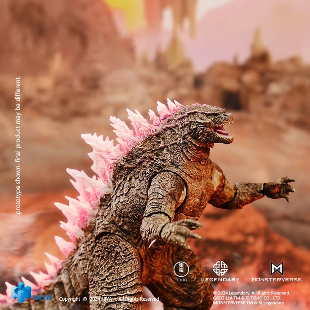 Pink-Finned Godzilla The New Empire Godzilla Evolved Exquisite Basic Action Figure 7" by Hiya Toys