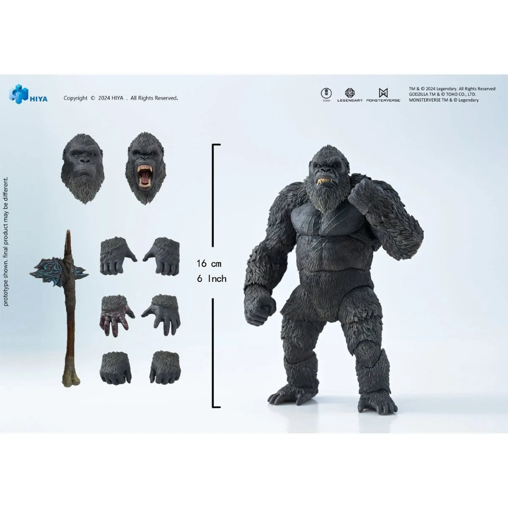 Kong Godzilla v. Kong The New Empire Hiya Toys Exquisite Basic Action Figure Scale 6-Inch Action Figure with extra hands and weapon by Exquisite new in box