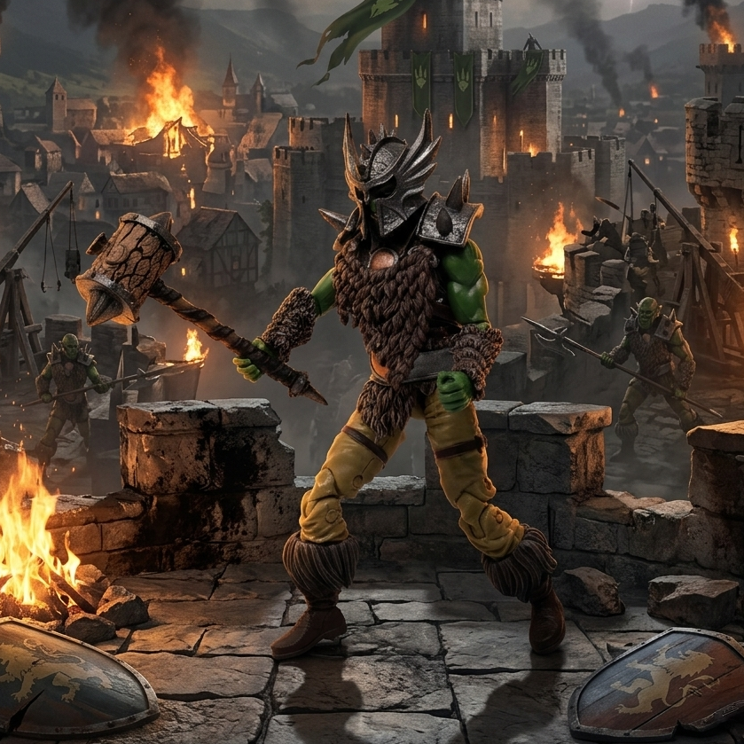 Orc Conqueror Male Savage Warrior Vitruvian H.A.C.K.S. Boss Fight Figure by Boss Fight Studio Llc new in box collectible