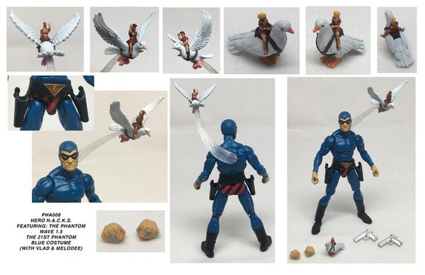 The Phantom Hero H.A.C.K.S. 21st Phantom Series Action Figure - Blue Costume Edition new in box by Boss Fight Studio Llc with accessories