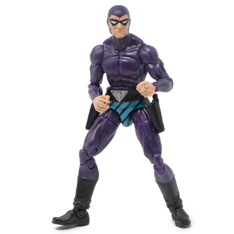 The Phantom Hero H.A.C.K.S. 21st Phantom Series Action Figure - Purple Suit Edition by Boss Fight Studio Llc stands in pose.