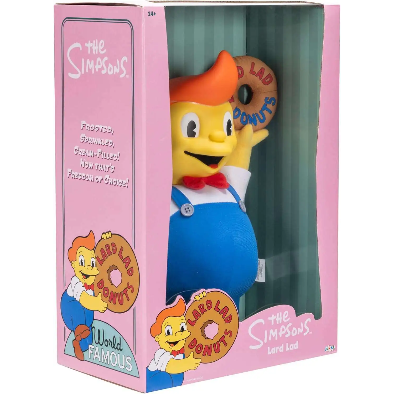 Lard Lad The Simpsons Treehouse of Horror 16 Inch Roto Plush Figure Jakks Pacific in pink display box