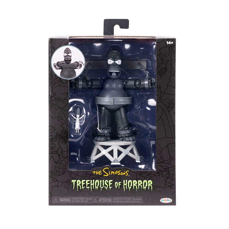 King Homer collectible action figure from The Simpsons Treehouse of Horror III by Jakks Pacific in display box