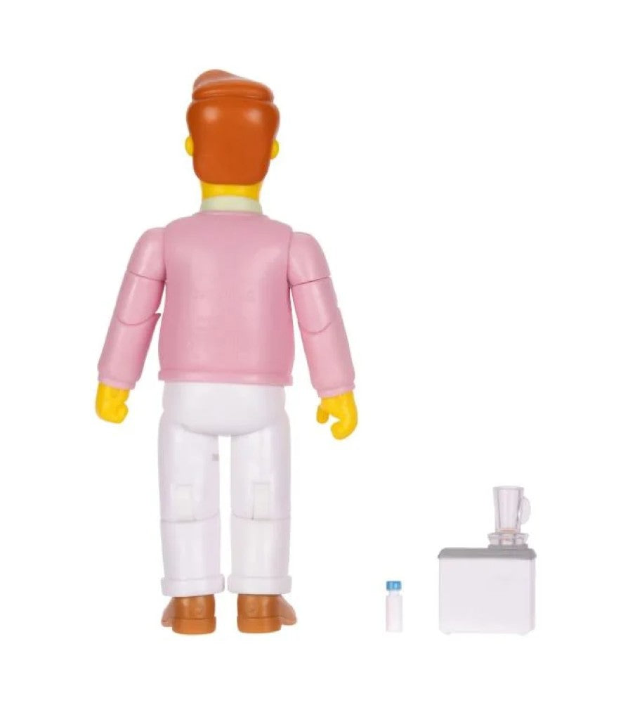 Jakks Pacific 5-inch The Simpsons Troy McClure action figure in pink shirt with blender and small accessory