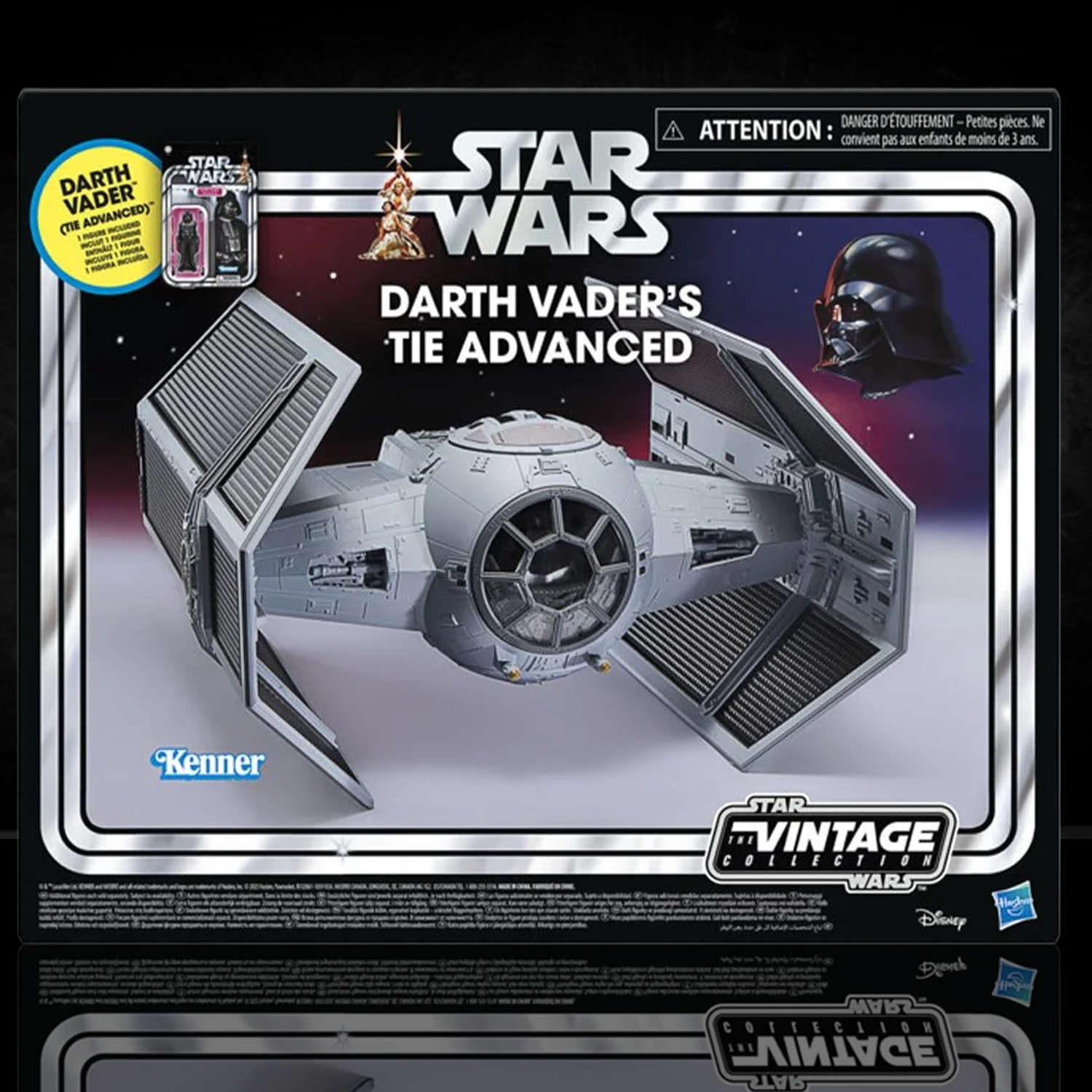 Darth Vader's TIE Advanced Vehicle Star Wars Vintage Collection VC with Figure by Kenner in original packaging.