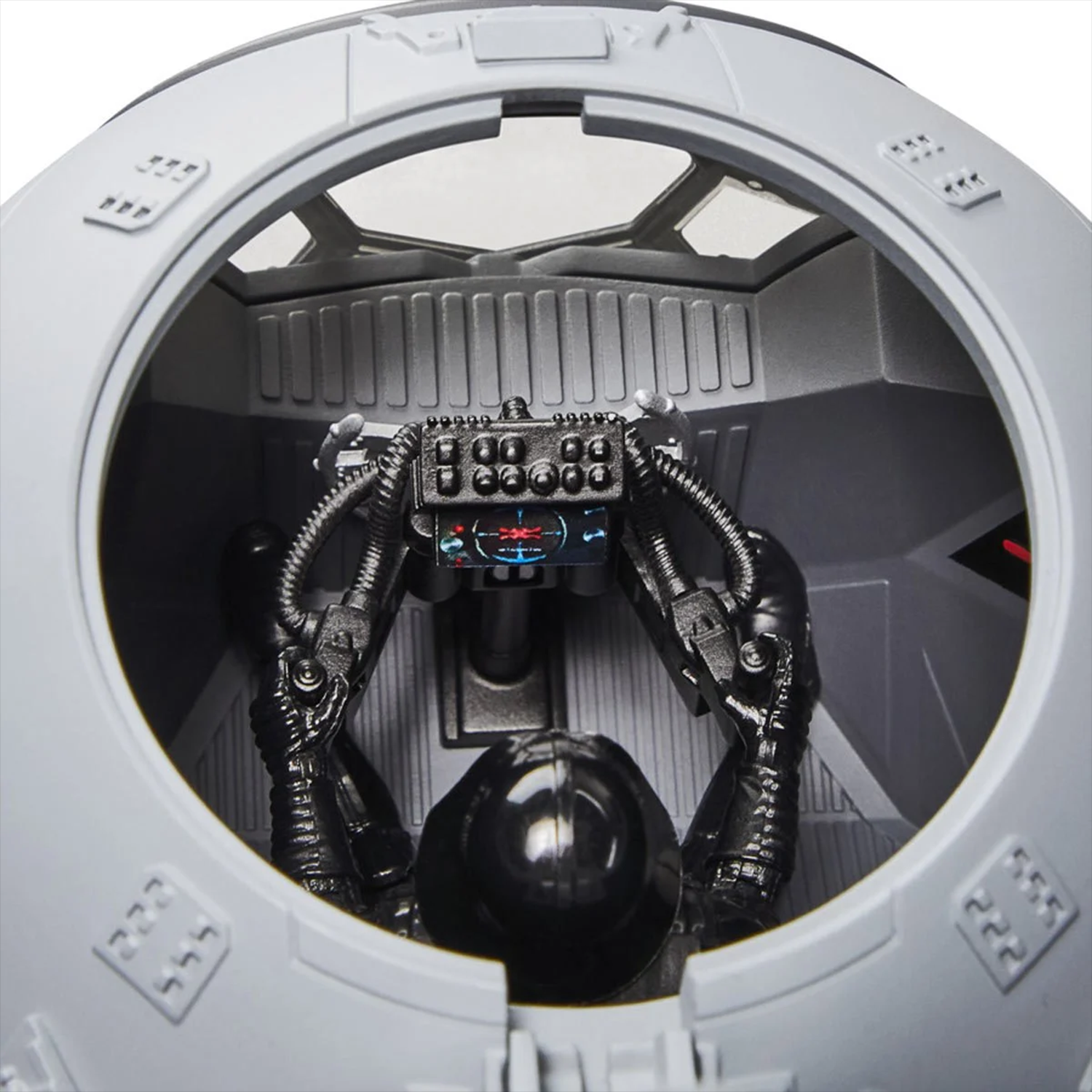 Darth Vader's TIE Advanced Vehicle Star Wars Vintage Collection VC with Figure by Kenner showing cockpit and pilot figure details