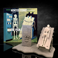 DENCOMM Monster Scenes The Pain Parlor Limited Edition Model Kit - 55th Anniversary by Monster Scenes featuring a skeleton and torture setup