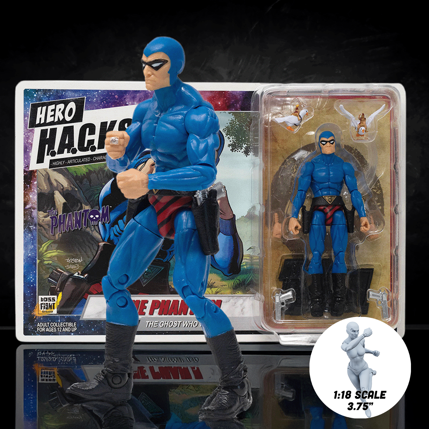 The Phantom Hero H.A.C.K.S. 21st Phantom Series Action Figure - Blue Costume Edition by Boss Fight Studio Llc new in box