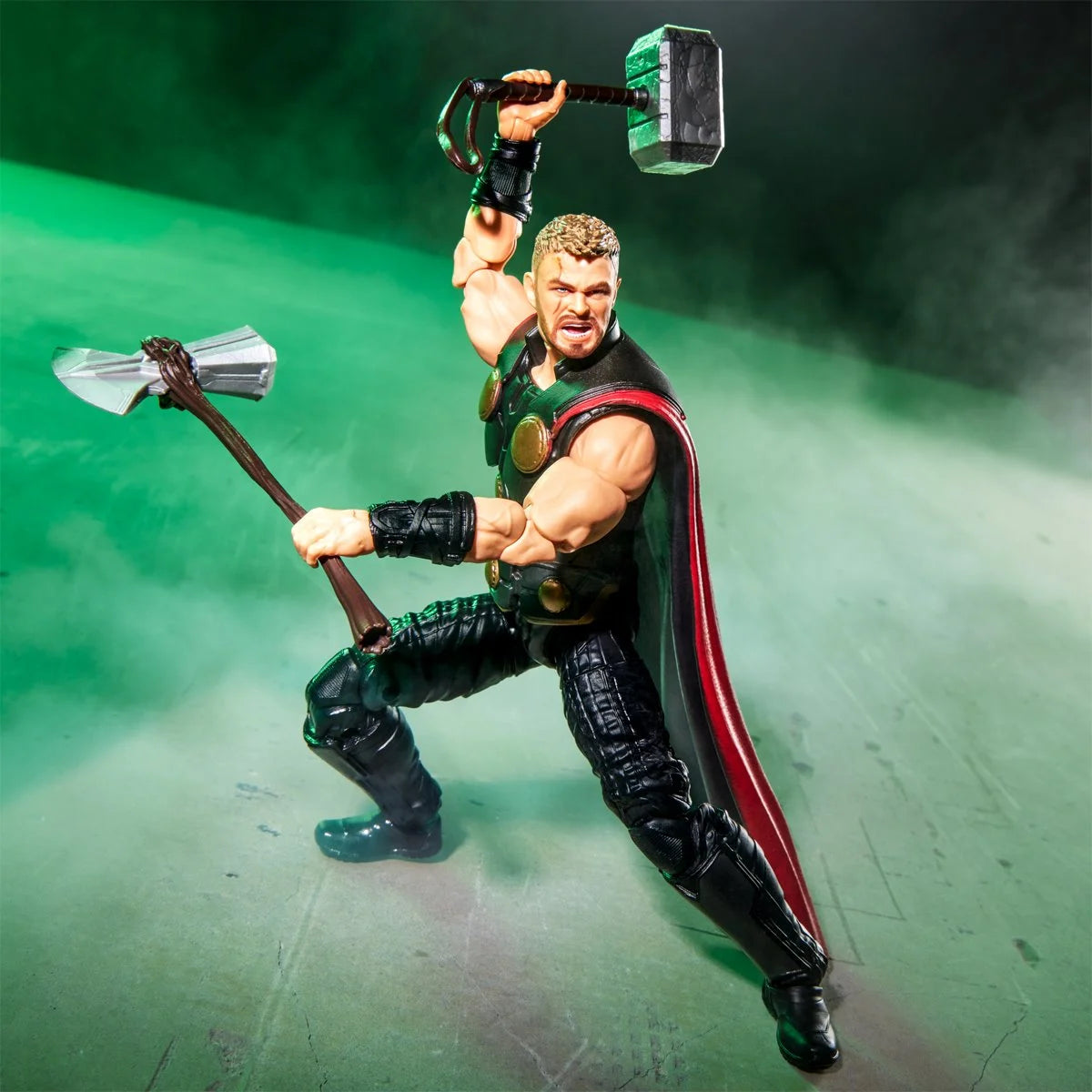 Thor Marvel Legends Series Action Figure by Hasbro with Mjolnir and Stormbreaker 6-Inch wielding both hammers