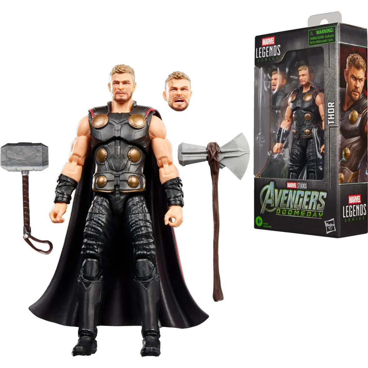 Thor Marvel Legends Series Action Figure by Hasbro with Mjolnir and Stormbreaker 6-Inch with packaging and accessories