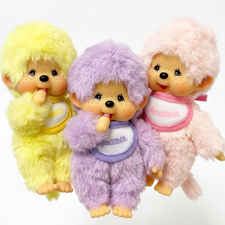 5.5 Monchhichi Pastel Colorss - BUNDLE of 3 Sold as Set featuring three pastel dolls by Go Figment