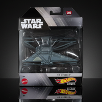 Mattel Star Wars Hot Wheels Select TIE Avenger 1:50 scale die-cast vehicle in packaging from 2025 Wave 3
