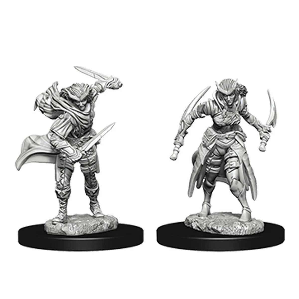 Tiefling FeMale Rogue - D&D Nolzur's Marvelous 1.5 inch Mini-Figure 2-Pack WizKids featuring two rogue miniatures