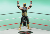 Tinieblas Jr Legends of Lucha Libre Premium 1:12 Scale 6" Action Figure by Boss Fight Studio Llc new in box black and gold attire with championship belt