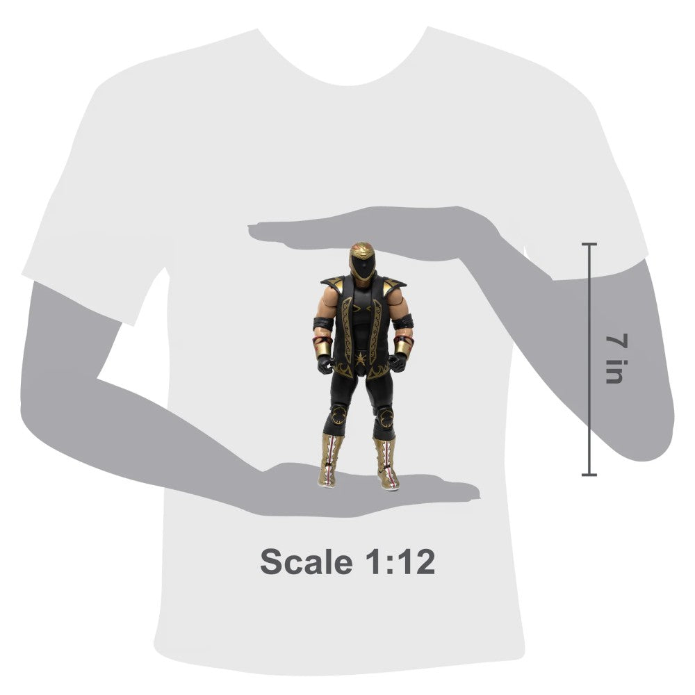 Tinieblas Jr Legends of Lucha Libre Premium 1:12 Scale 6" Action Figure by Boss Fight Studio Llc new in box black and gold attire