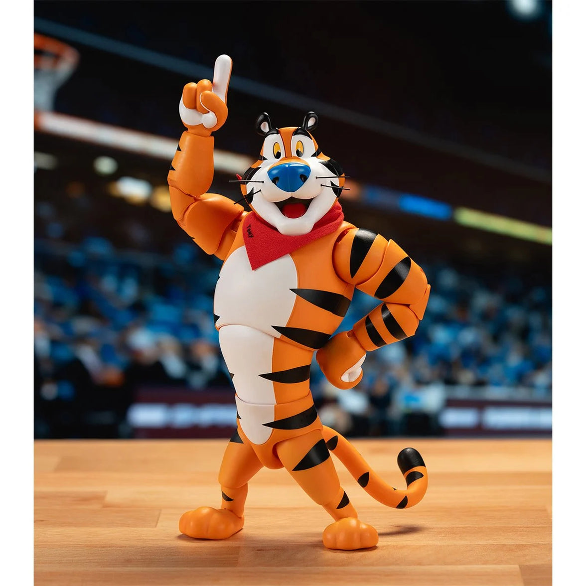 Frosted Flakes Tony the Tiger 6-Inch Action Figure – It’s GRRREAT! by Jada Toys new in box standing pose with raised finger